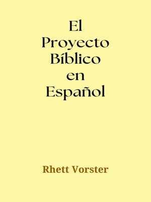 cover image of El Proyecto Bíblico en Español